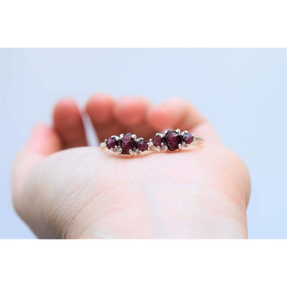 alternative engagement ring raw ruby jewelry for wife daughter natural r… - Picture 2 of 8